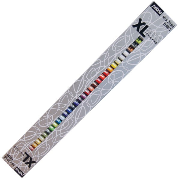 Estojo de Tinta Óleo Para Tela Pebeo 40 Cores 20ml