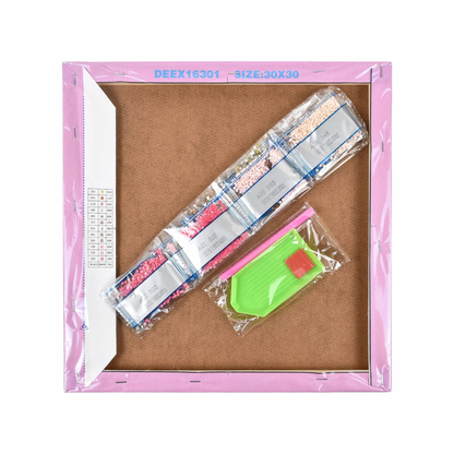 Conjunto Pintura Diamante Sinoart 30X30cm  Golden