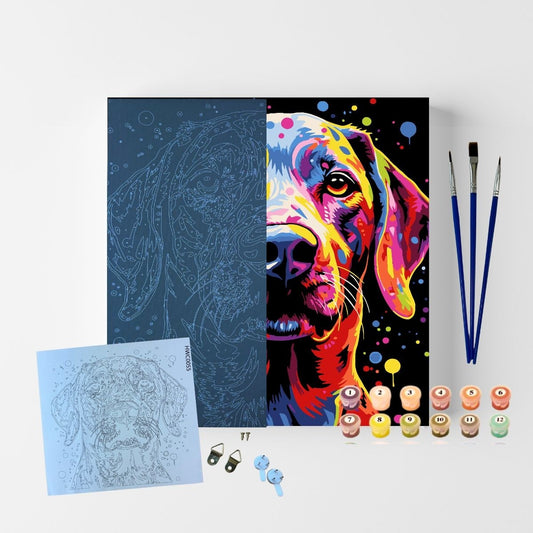 Conjunto Pintura Numerada Arte Terapia 30X30cm My Dog