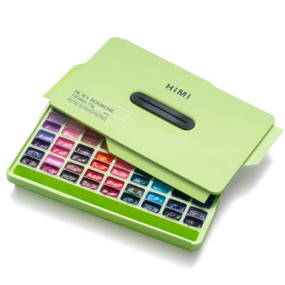 Estojo Tinta Guache Profissional Himi 72 Cores