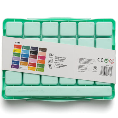Tinta Guache Profissional Himi 24 Cores + 3 Pincéis