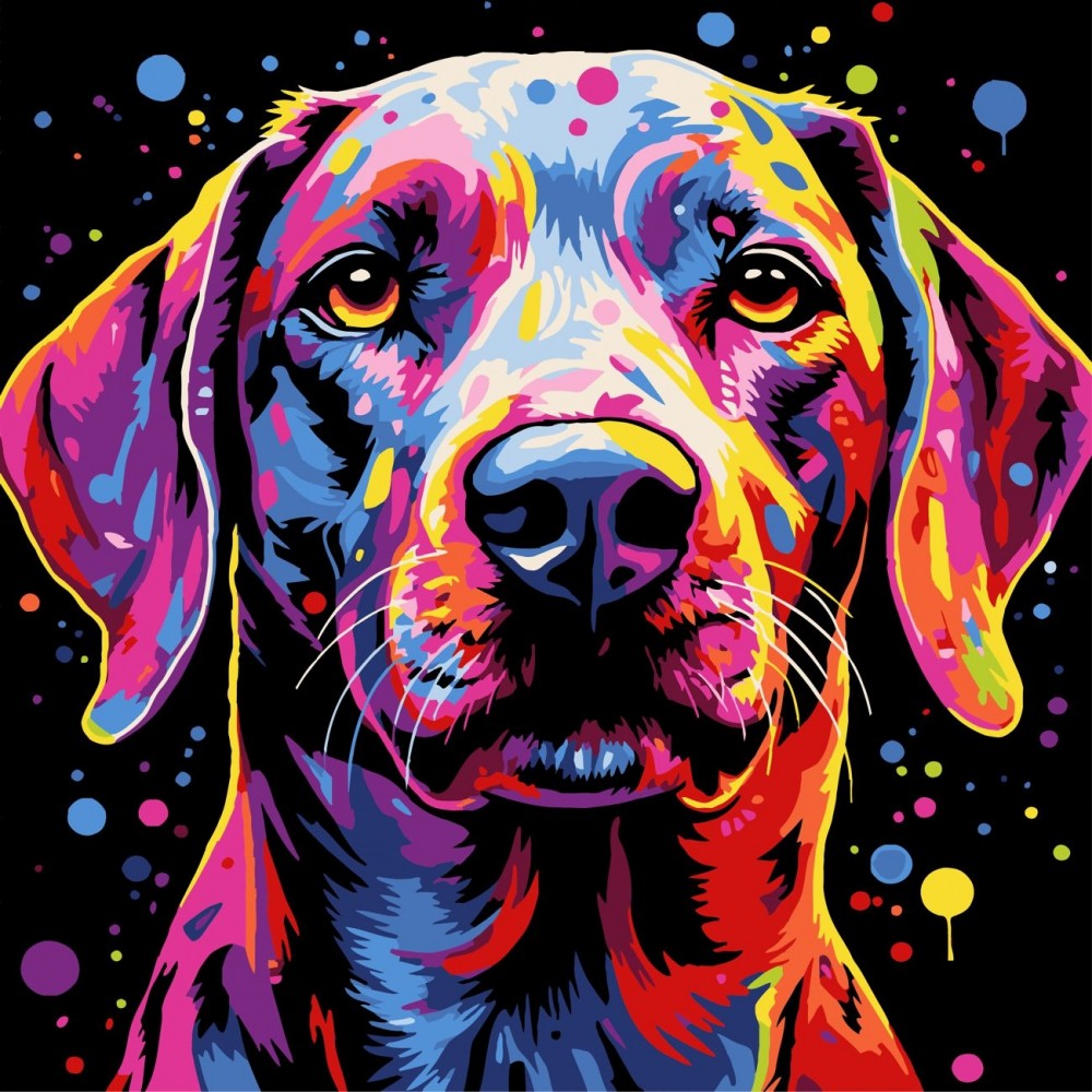 Conjunto Pintura Numerada Arte Terapia 30X30cm My Dog