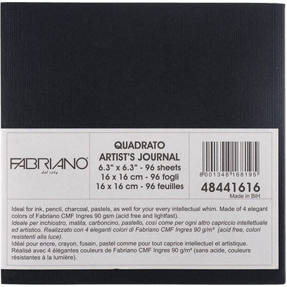 Caderno Artists Journal Fabriano 90g 16x16cm 96 Folhas