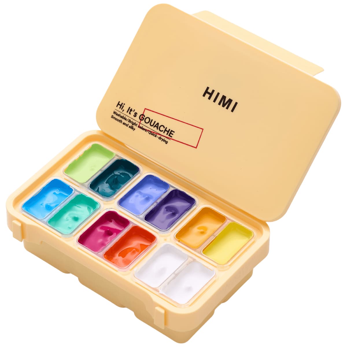 Tinta Guache Profissional Himi 12 Cores Vibrantes