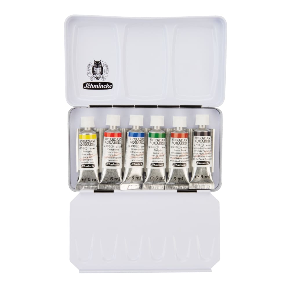 Tinta Aquarela Schmincke Horadam Bisnaga 06 Cores Special Edition