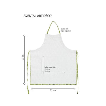 Avental Para Pintura - Art Déco