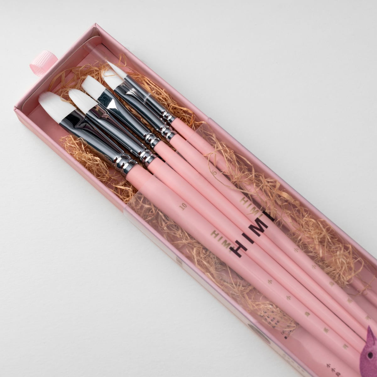 Kit De Pincéis Rosa Himi Para Guache 5 Unidades