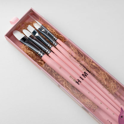 Kit De Pincéis Rosa Himi Para Guache 5 Unidades