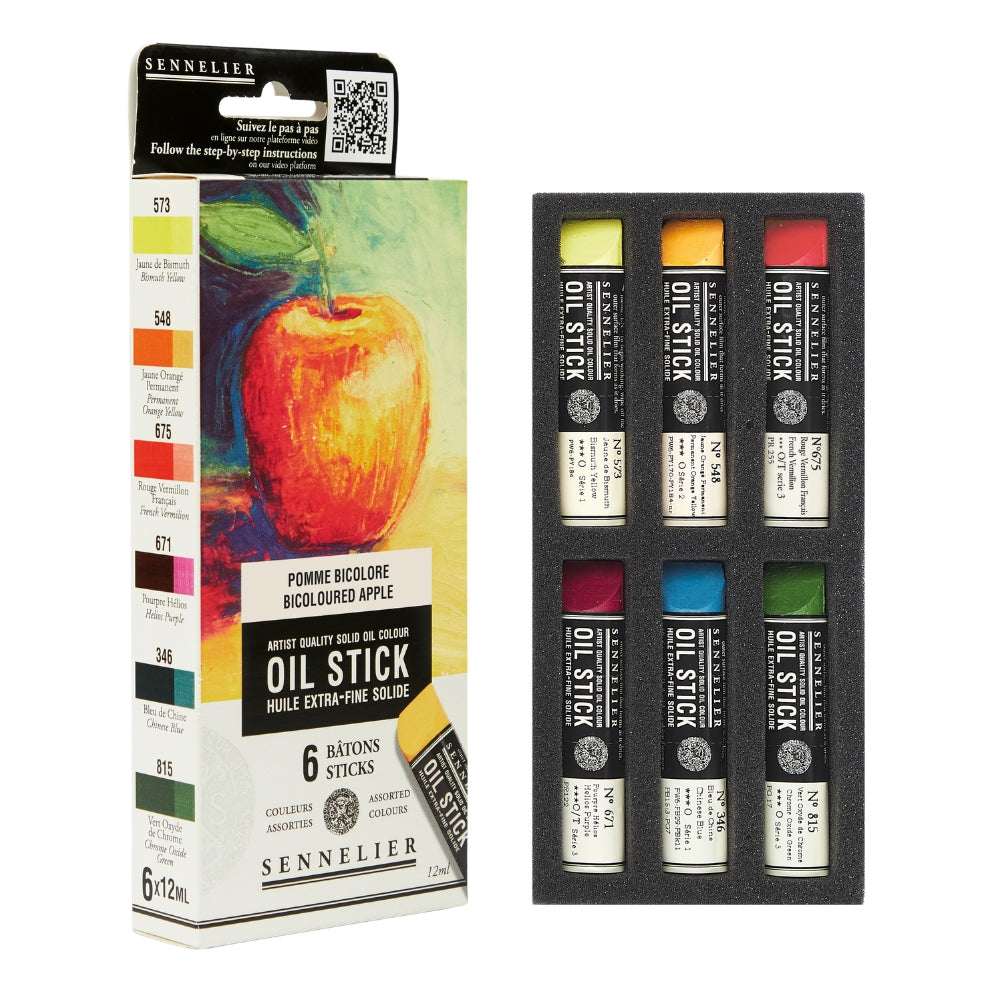 Bastão de Tinta Óleo Sennelier Extra Fine 06 Cores Two Tone Apple