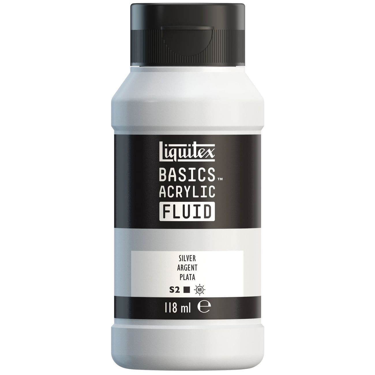 Tinta Acrílica Liquitex Basics Fluída 118ml Silver 