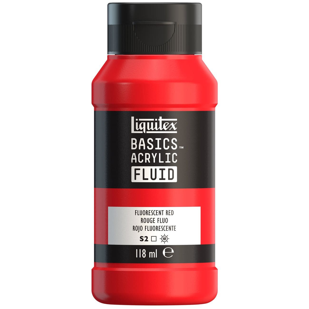 Tinta Acrílica Liquitex Basics Fluída 118ml Fluorescent Red