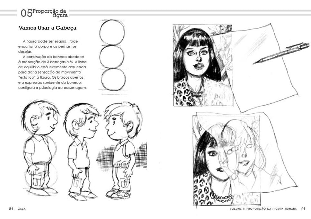 Como Desenhar Proporção da Figura, Cabeça, Mãos, Pés e Materiais