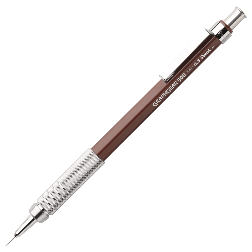 Lapiseira Pentel Graphgear Profissional 500 0.3 mm Marrom