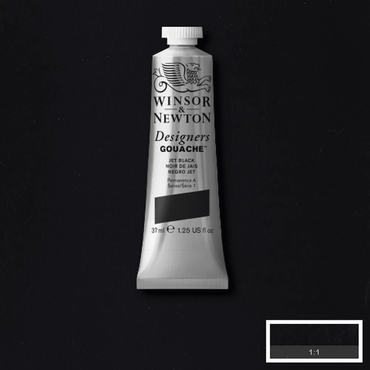 Tinta Guache Winsor & Newton Designers 37ml S1 335 Jet Black
