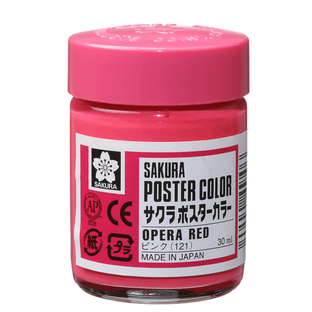 Tinta Guache Sakura Poster Color 30ml 121 Opera Red 