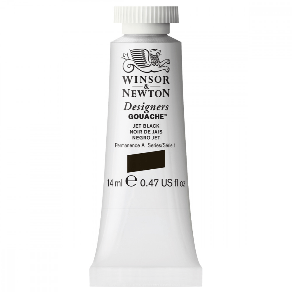 Tinta Guache Winsor & Newton Designers 14ml S1 335 Jet Black