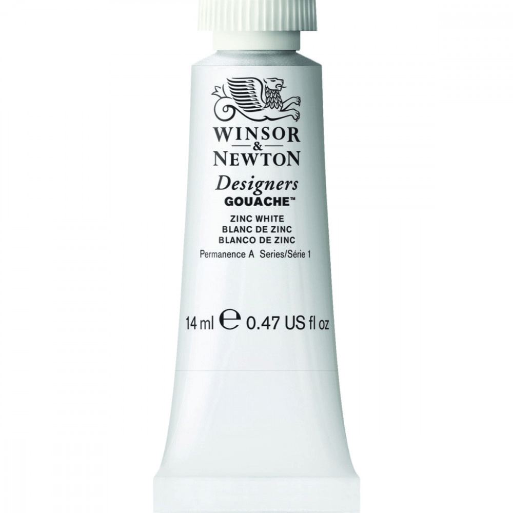 Tinta Guache Winsor & Newton Designers 14ml S1 748 Zinc White