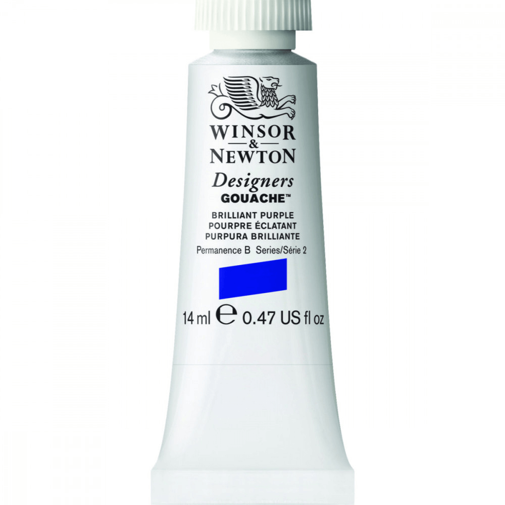 Tinta Guache Winsor & Newton Designers 14ml S2 455 Brilliant Purple