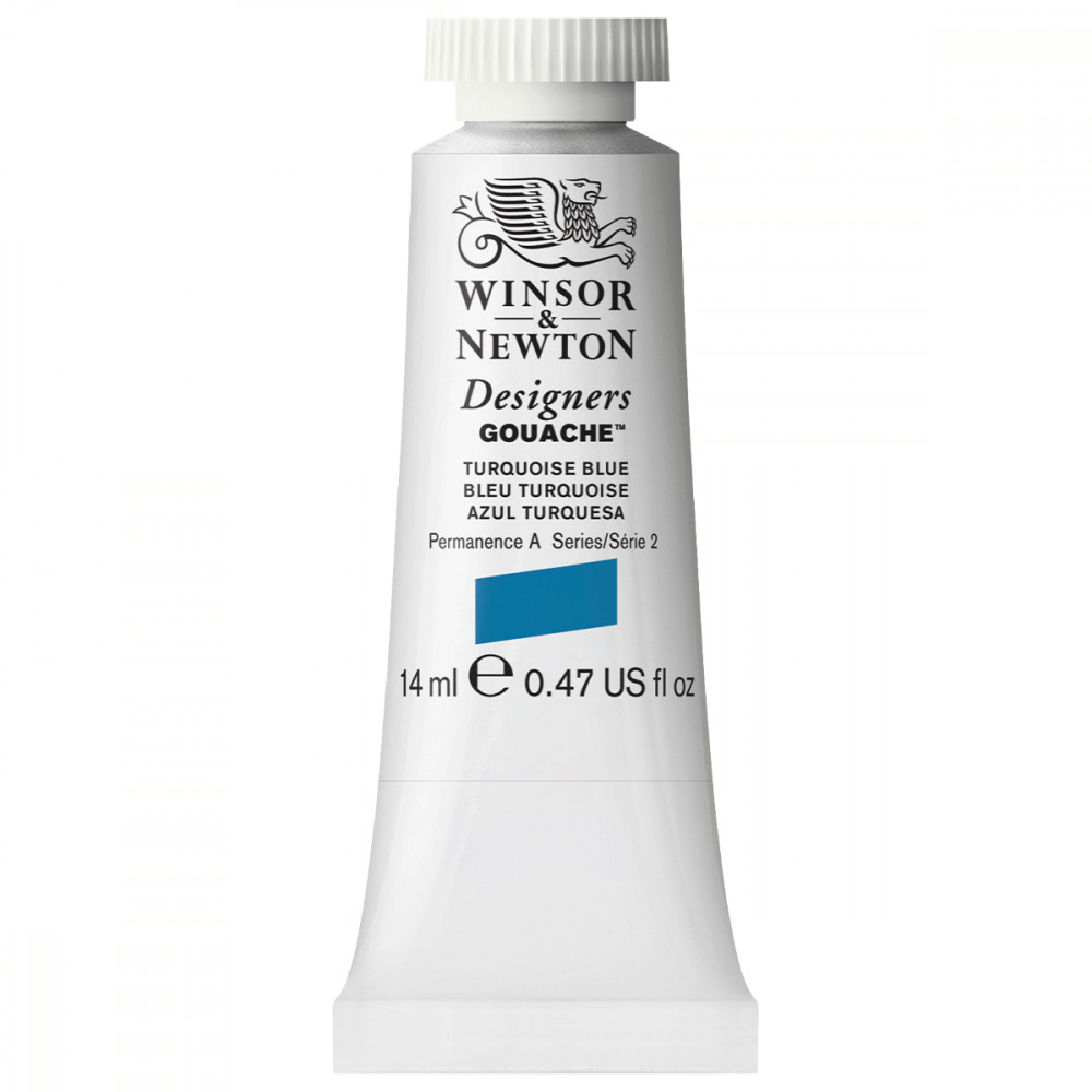 Tinta Guache Winsor & Newton Designers 14ml S2 656 Turquoise Blue