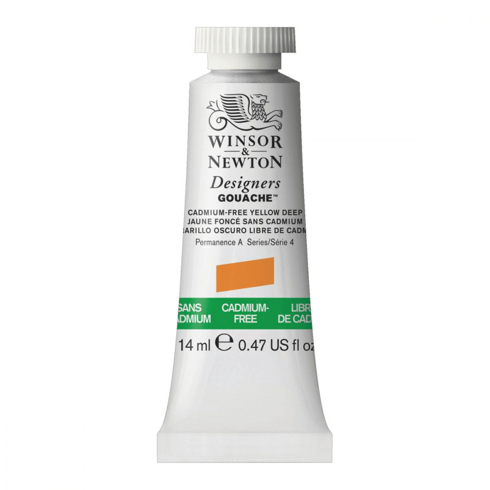 Tinta Guache Winsor & Newton Designers 14ml S4 891 Cadmium Free Yellow Deep