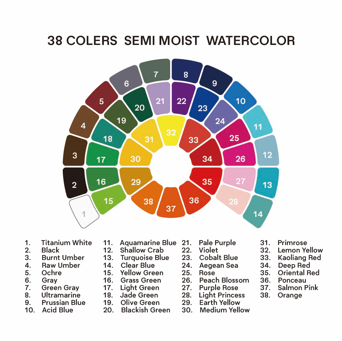 Aquarela Himi 38 Cores