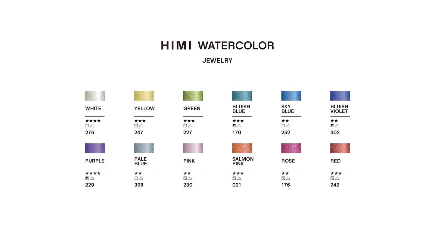 Conjunto Completo Aquarela Himi 24 Cores + 19 Acessórios