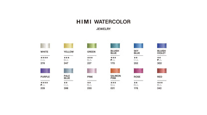 Conjunto Completo Aquarela Himi 24 Cores + 19 Acessórios