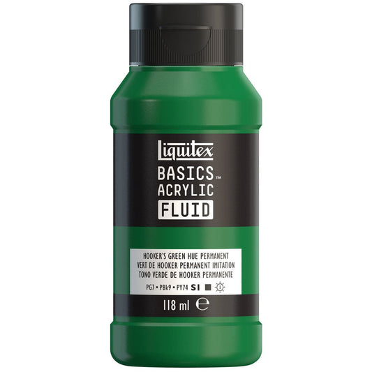 Tinta Acrílica Liquitex Basics Fluída 118ml Hookers Green Permanent Hue 