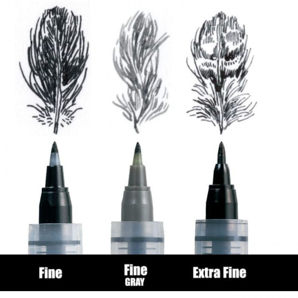 Caneta Kuretake Fudegokochi Gokuboso Preta Extra Fina