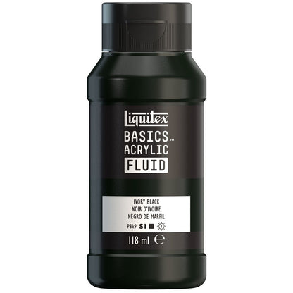 Tinta Acrílica Liquitex Basics Fluída 118ml Ivory Black