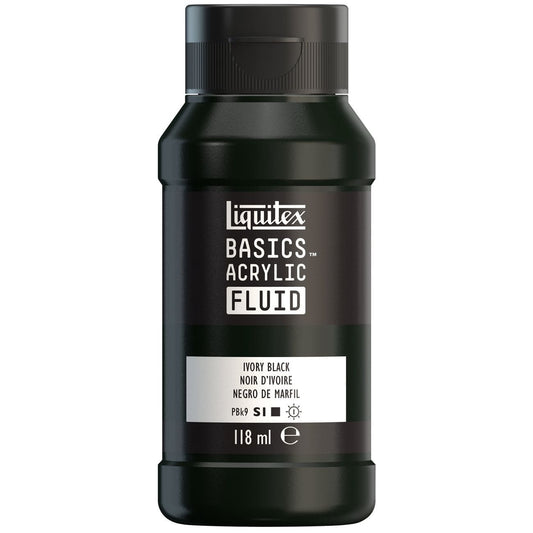 Tinta Acrílica Liquitex Basics Fluída 118ml Ivory Black