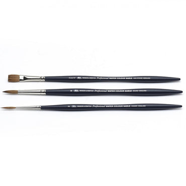 Kit Pincéis Winsor & Newton Watercolor Sable 3 Unidades