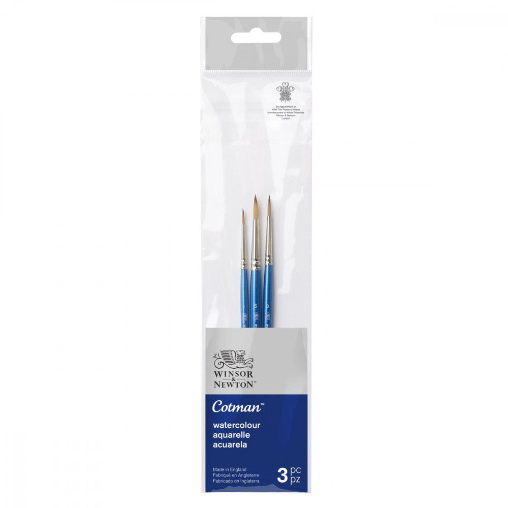 Kit Pincéis Winsor & Newton Cotman Aquarela 3 Unidades