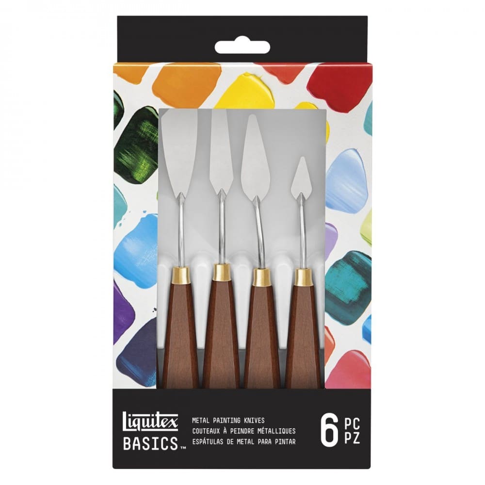 espátulas de aço para pintura liquitex 06 unidades