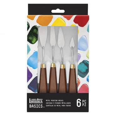 espátulas de aço para pintura liquitex 06 unidades