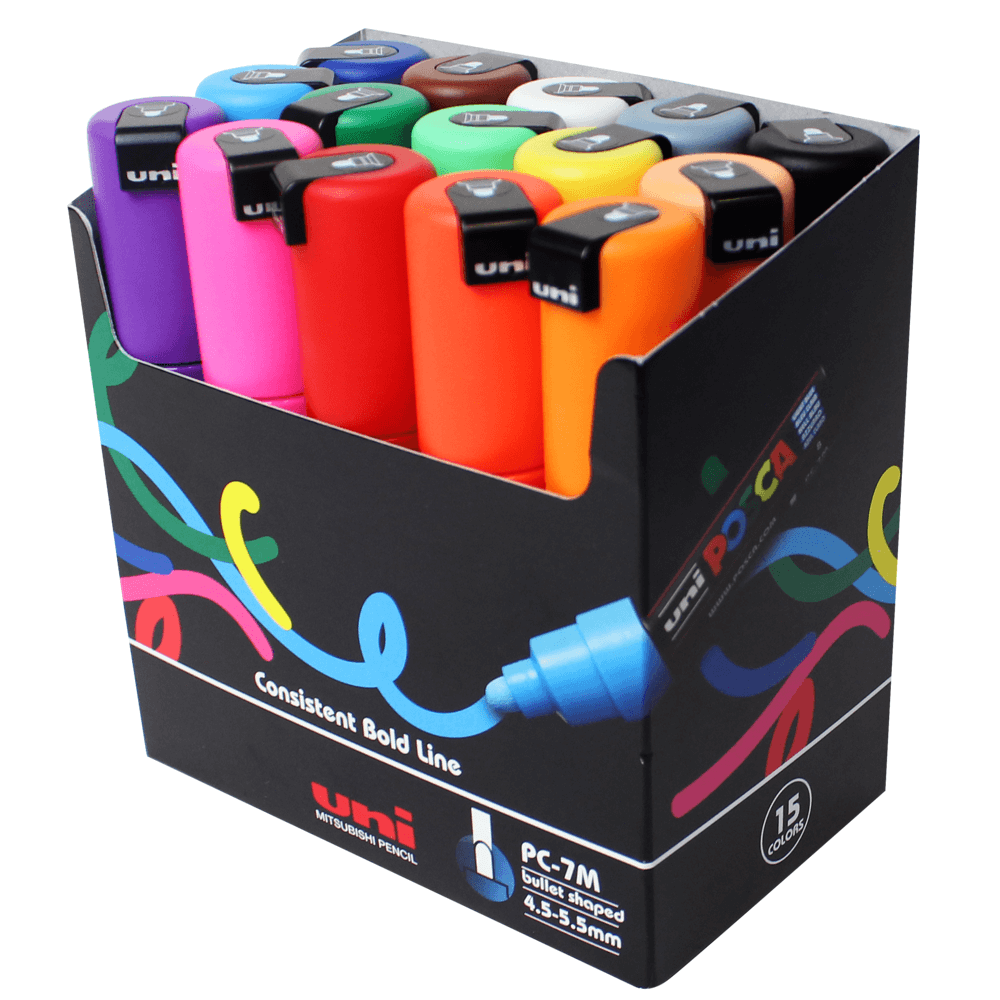 Estojo Caneta Posca Uni Ball PC-7M 15 Unidades