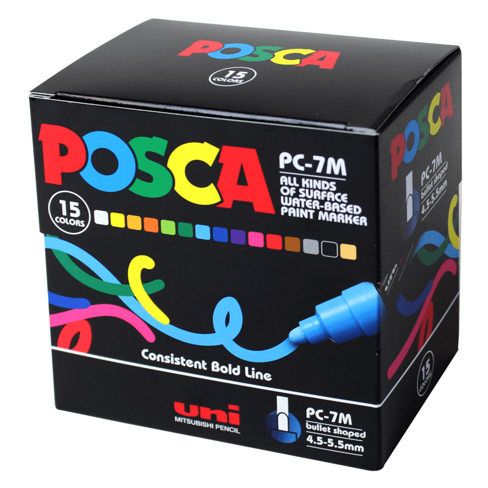 Estojo Caneta Posca Uni Ball PC-7M 15 Unidades