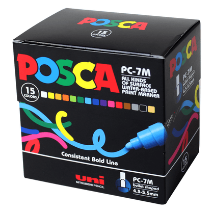 Estojo Caneta Posca Uni Ball PC-7M 15 Unidades