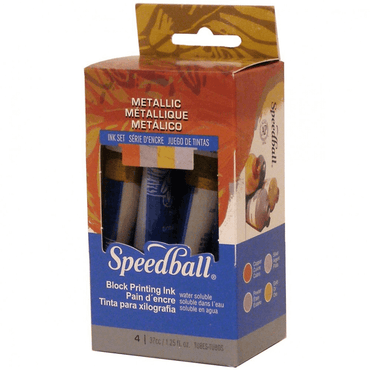 Tinta para xilogravura Speedball 4 cores metálicas 37ml 