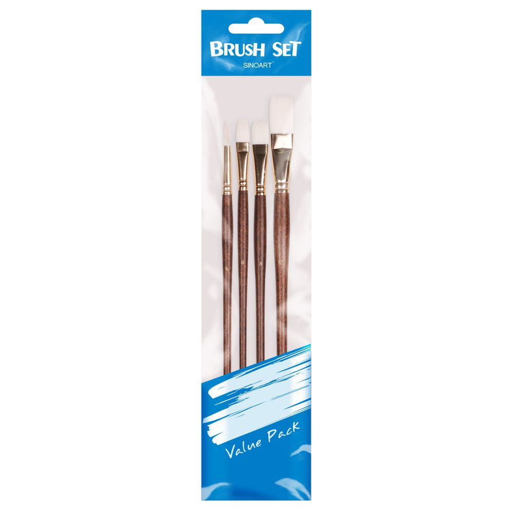 Set de Pincel para Pintura Artística Sinoart SFB0274 04 Unidades