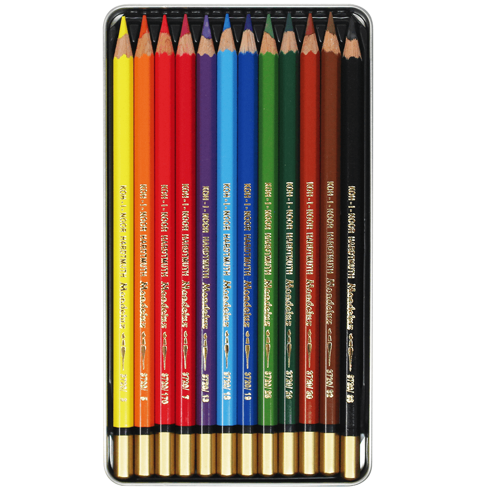 Lápis Aquarelável Mondeluz 12 Cores 3722
