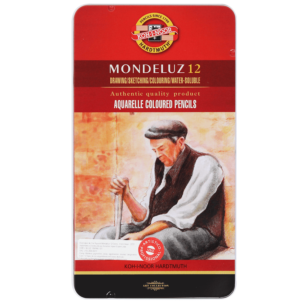 Lápis Aquarelável Mondeluz 12 Cores 3722