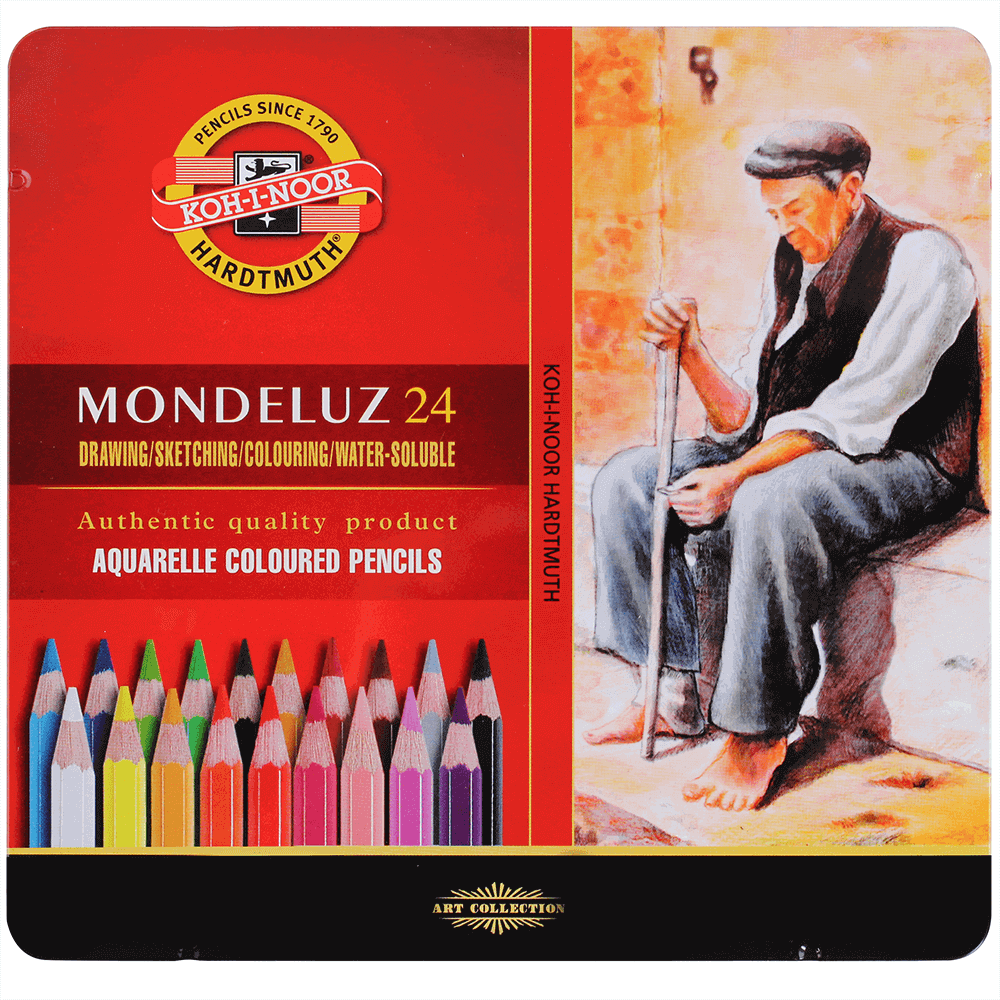 Lápis Aquarelável Mondeluz 24 Cores 3724