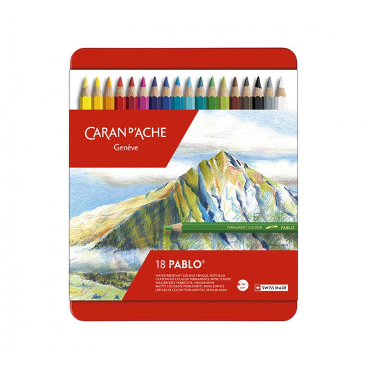 Lápis de Cor Caran d'Ache Pablo 18 Cores