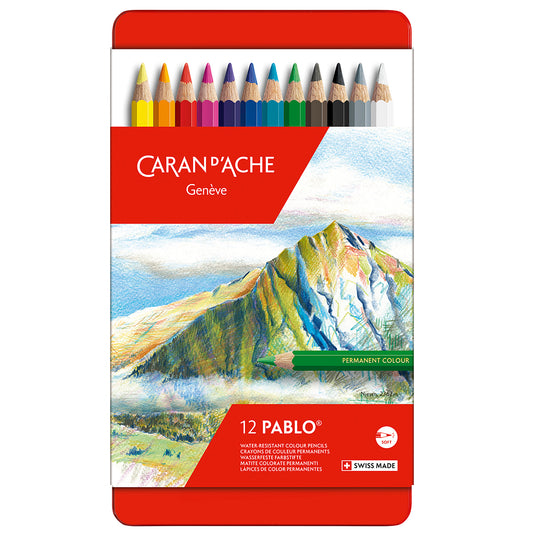 Lápis  de Cor Caran d'Ache Pablo 12 Cores