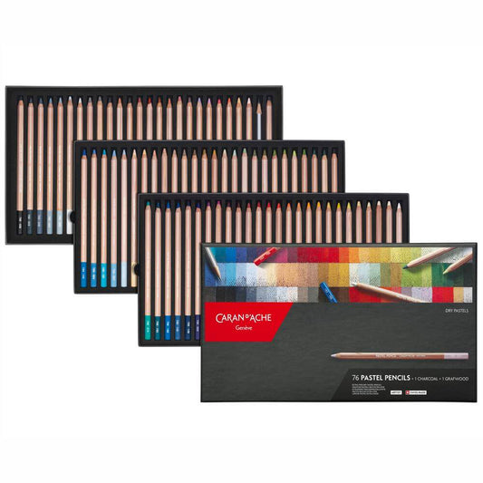 Lápis Pastel Seco Caran D'Ache 76 Cores