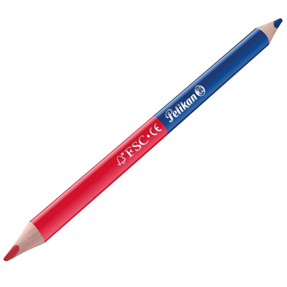 Lápis de Cor Jumbo Ponta Dupla Pelikan Bicolor