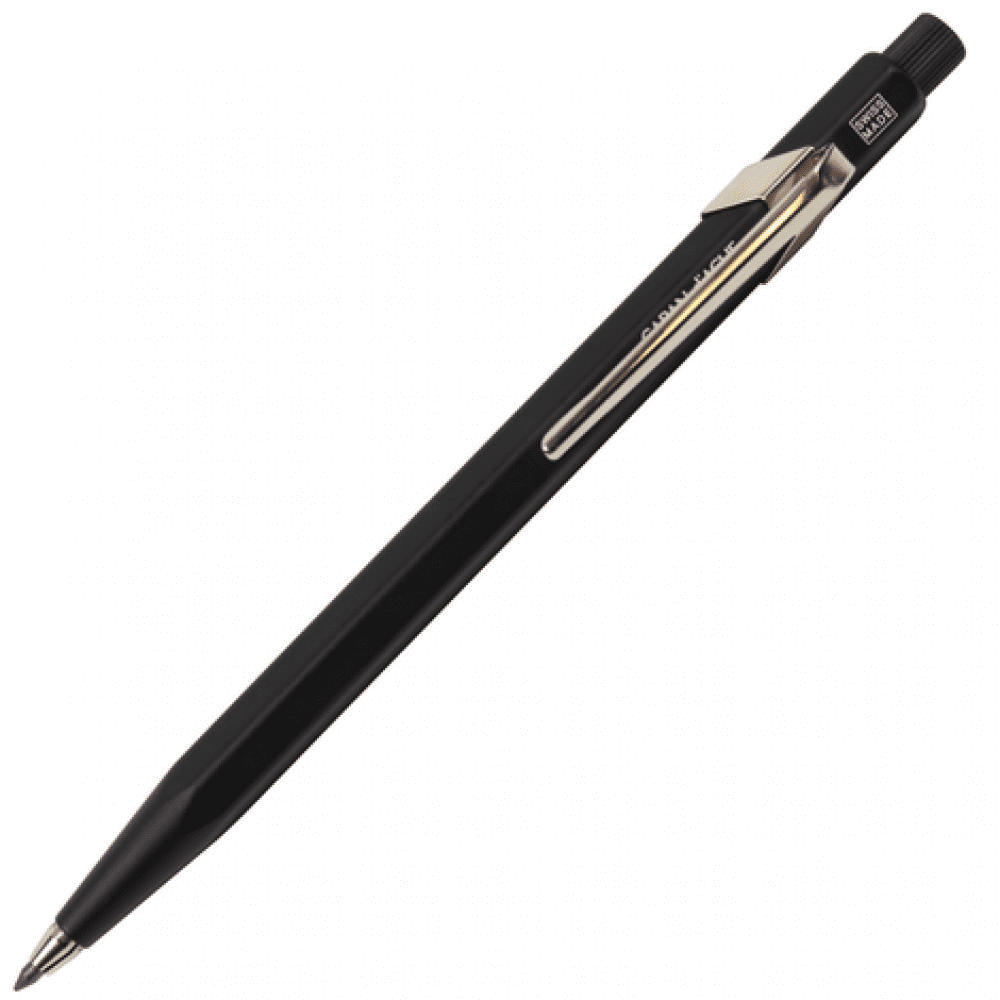 Lapiseira Caran D’Ache 2.0mm Apontador Preto Empunhadura Porosa
