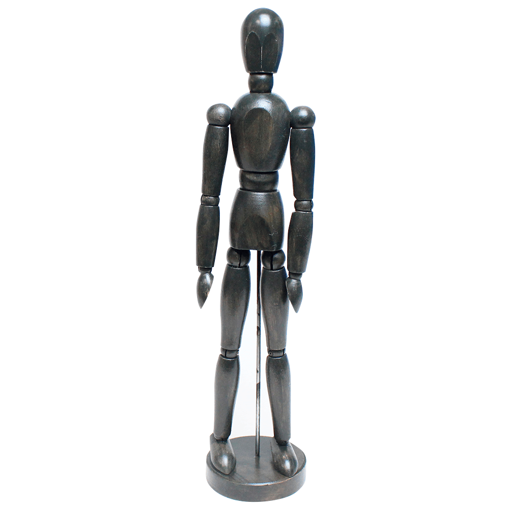 Manequim Articulado 30cm Vintage Preto