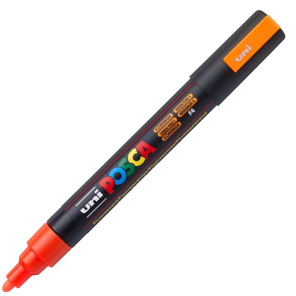 Caneta Posca Uni Ball PC-5M Laranja Fluorescente